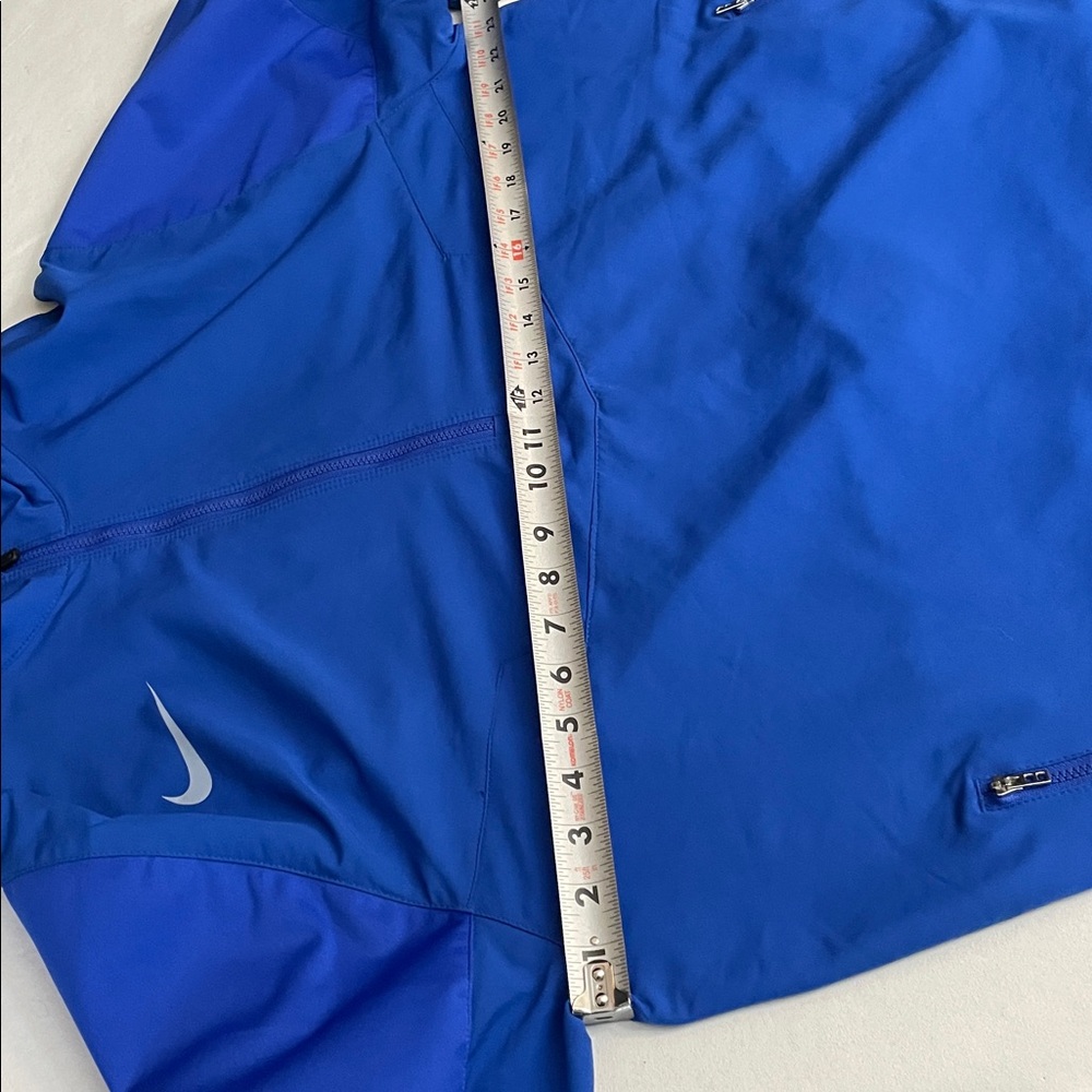 Men’s EUC NIKEGOLF Royal Blue Quarter-Zip Zippered Pullover Sz L Swoosh - Picture 8 of 10